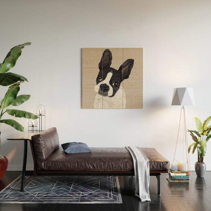 Boston Terrier 2015 Wood Wall Art Gallery Image 2