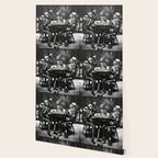 Six Skeletons Smoking vintage black and white photograph / photography poster Wallpaper Gallery Image 2