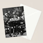 Six Skeletons Smoking vintage black and white photograph / photography poster Stationery Card Gallery Image 2
