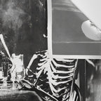 Six Skeletons Smoking vintage black and white photograph / photography poster Wall Tapestry Gallery Image 3
