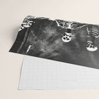 Six Skeletons Smoking vintage black and white photograph / photography poster Wrapping Paper Gallery Image 2
