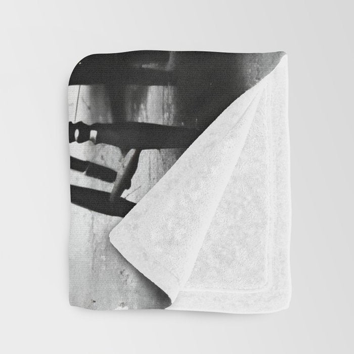 Six Skeletons Smoking vintage black and white photograph / photography poster Throw Blanket Gallery Image 3