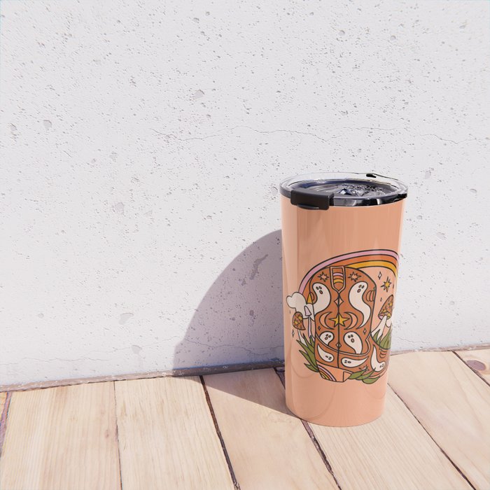 Halloween Cowboy Boots Travel Mug Gallery Image 4