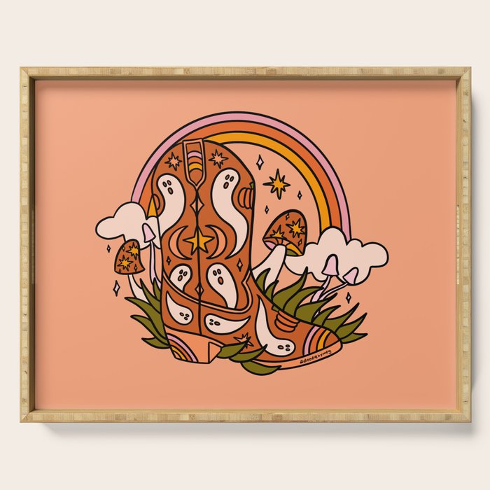 Halloween Cowboy Boots Serving Tray Gallery Image 1