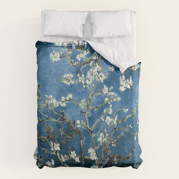Van Gogh Almond Blossoms : Ocean Blue Art & Home Decor Duvet Cover Gallery Image 1