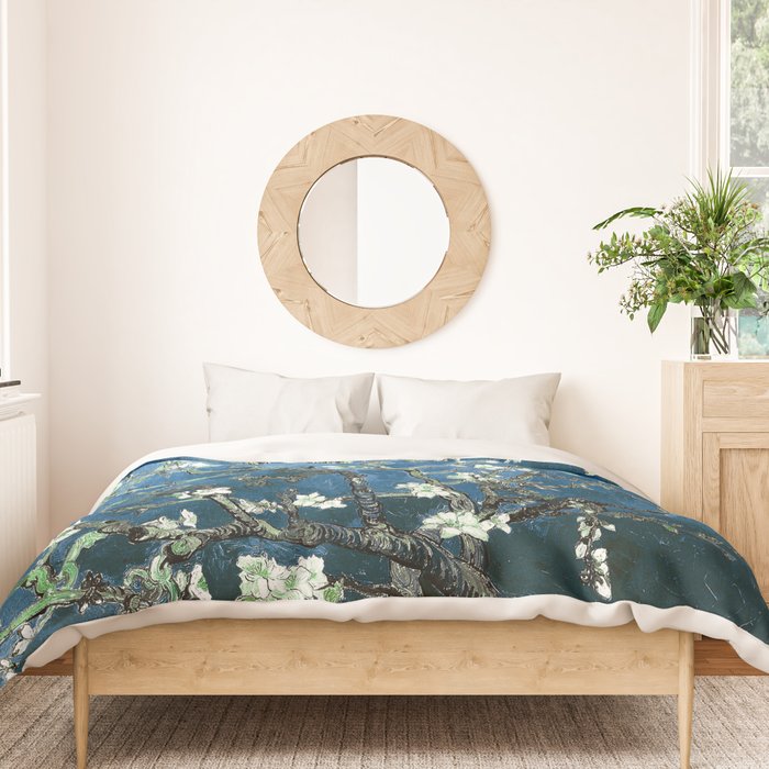 Van Gogh Almond Blossoms : Ocean Blue Art & Home Decor Duvet Cover Gallery Image 3