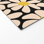 Retro Fun Floral - Off-white, Yellow and Black Welcome Mat Gallery Image 2