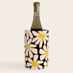 Retro Fun Floral - Off-white, Yellow and Black Wine Chiller Gallery Image 2