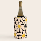 Retro Fun Floral - Off-white, Yellow and Black Wine Chiller Gallery Image 3