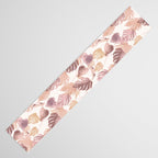 Modern boho pink tropical watercolour palms Table Runner Gallery Image 3