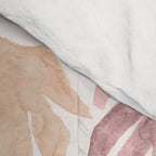 Modern boho pink tropical watercolour palms Comforter Gallery Image 4