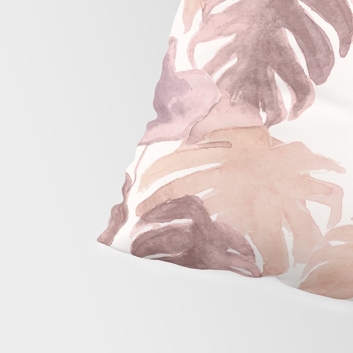 Modern boho pink tropical watercolour palms Pillow Sham Gallery Image 4