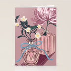Vintage Perfume Bottles with Flowers Stationery Card Gallery Image 2
