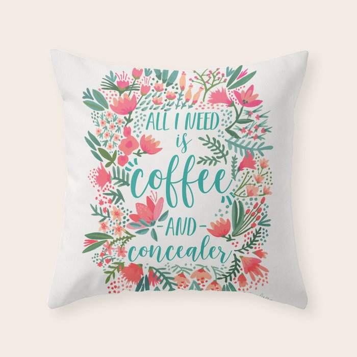 Coffee & Concealer - Juicy Palette Throw Pillow Gallery Image 6