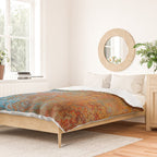 Vintage Rust, Copper and Blue Duvet Cover Gallery Image 2