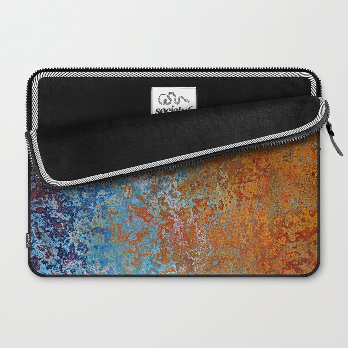Vintage Rust, Copper and Blue Laptop Sleeve Gallery Image 2