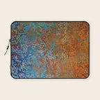 Vintage Rust, Copper and Blue Laptop Sleeve Gallery Image 1