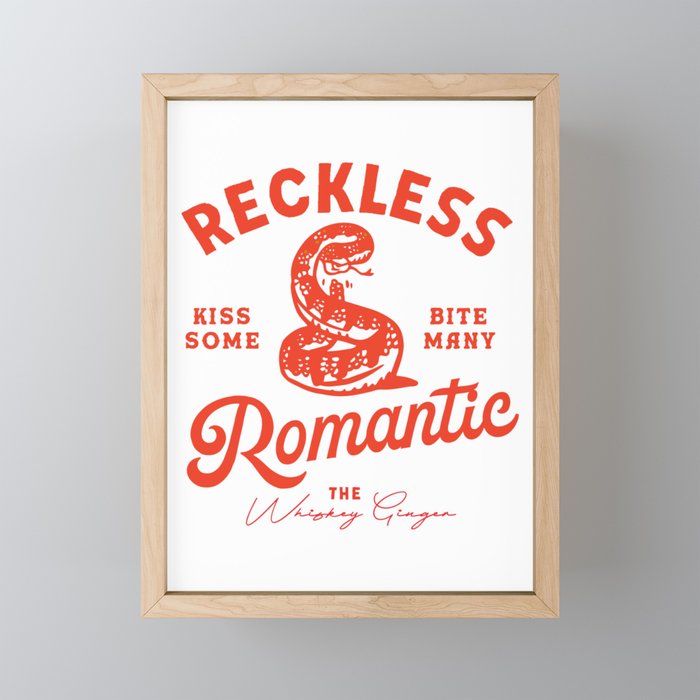 Reckless Romantic: Kiss Some, Bite Many.  Mini Art Print Gallery Image 1
