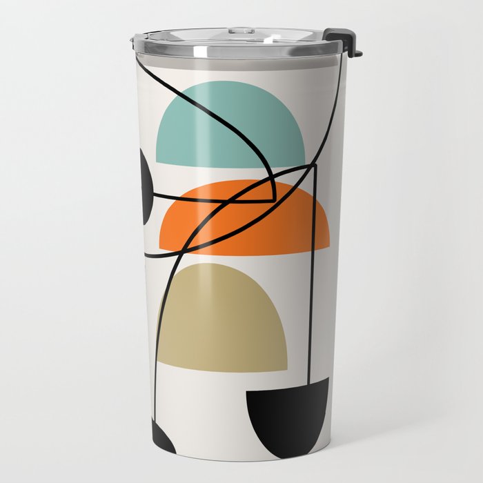 Mid Century Modern "Bowls" Travel Mug Gallery Image 2