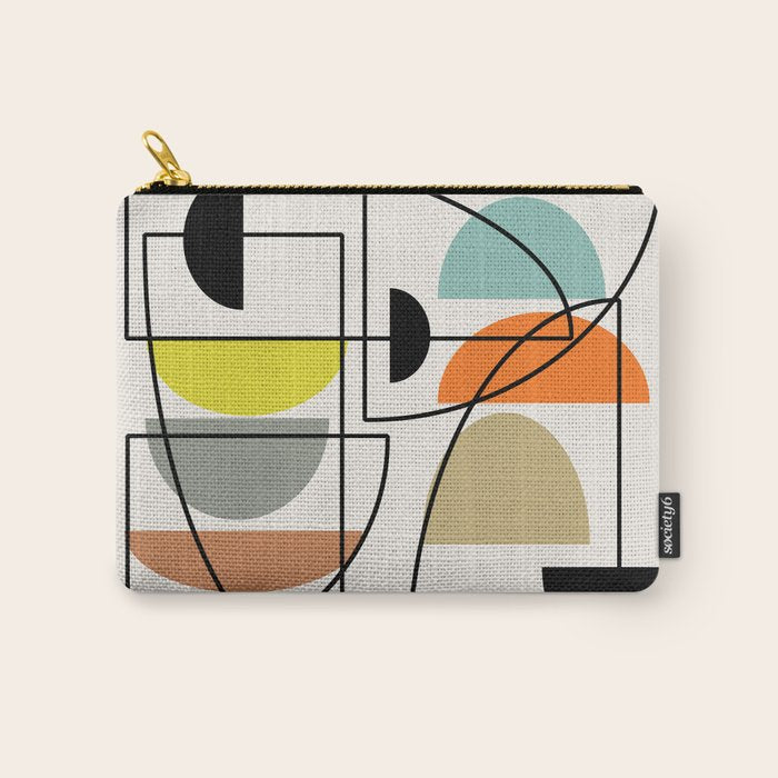 Mid Century Modern "Bowls" Carry All Pouch Gallery Image 1