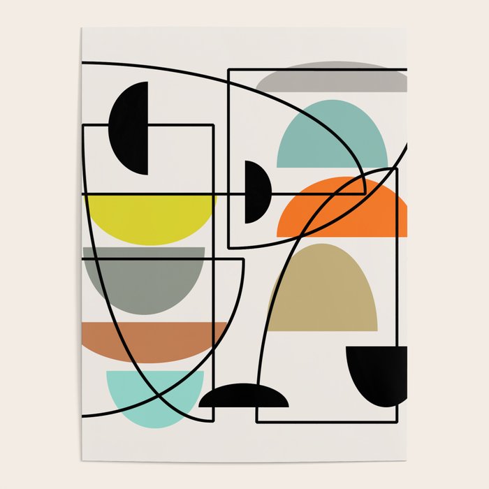 Mid Century Modern "Bowls" Poster Gallery Image 4