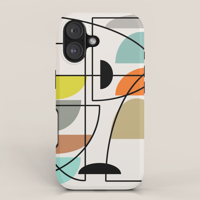 Mid Century Modern "Bowls" iPhone Case Gallery Image 1