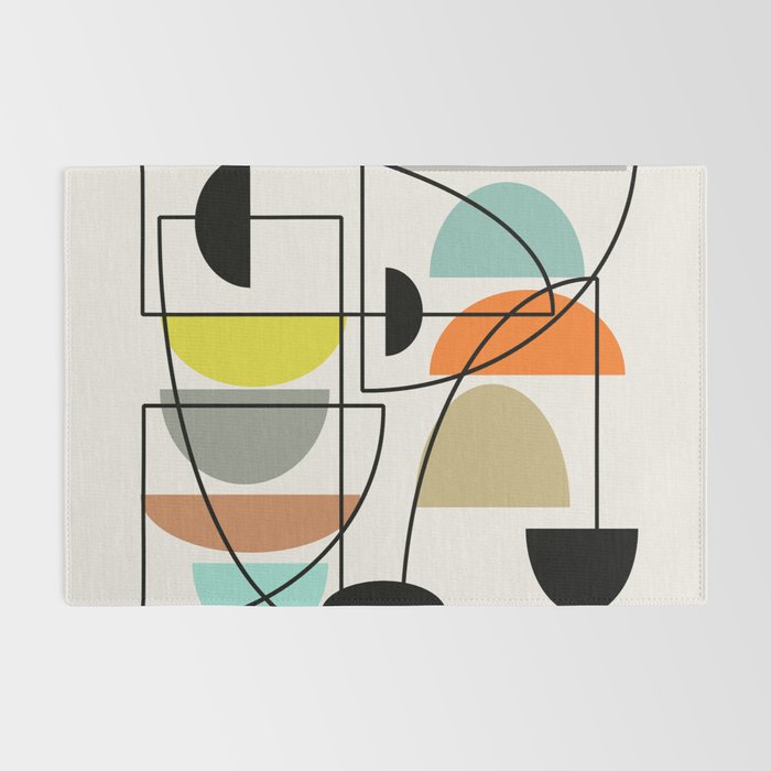 Mid Century Modern "Bowls" Rug Gallery Image 2