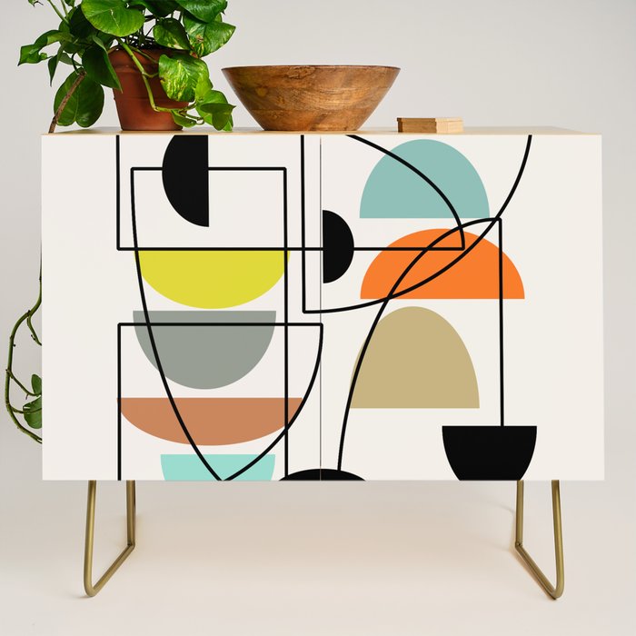 Mid Century Modern "Bowls" Credenza Gallery Image 1