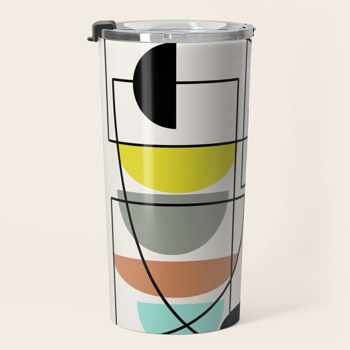 Mid Century Modern "Bowls" Travel Mug Gallery Image 3