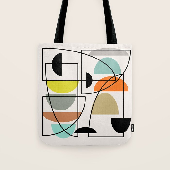 Mid Century Modern "Bowls" Tote Bag Gallery Image 1