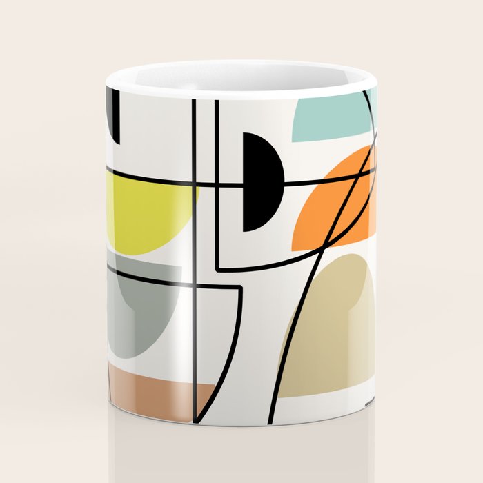 Mid Century Modern "Bowls" Coffee Mug Gallery Image 4