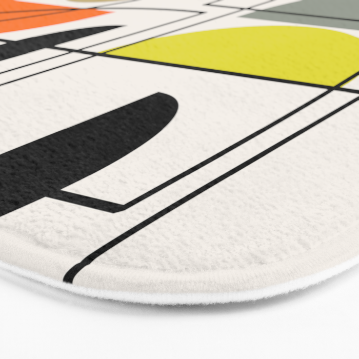Mid Century Modern "Bowls" Bath Mat Gallery Image 3