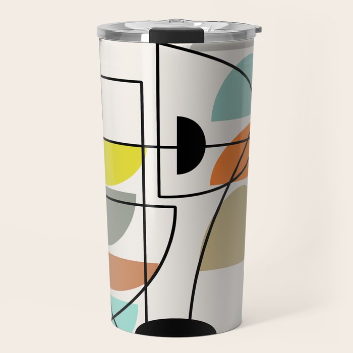 Mid Century Modern "Bowls" Travel Mug Gallery Image 1