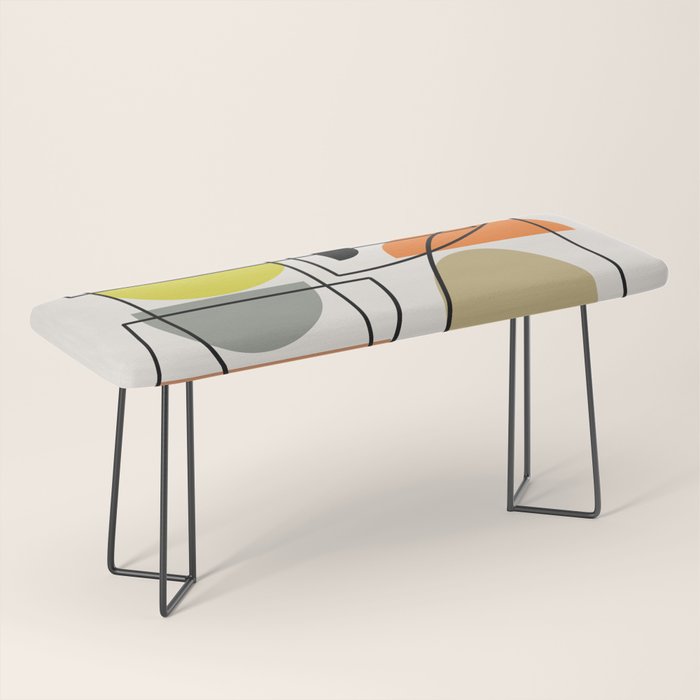 Mid Century Modern "Bowls" Bench Gallery Image 1