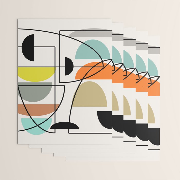 Mid Century Modern "Bowls" Wrapping Paper Gallery Image 3