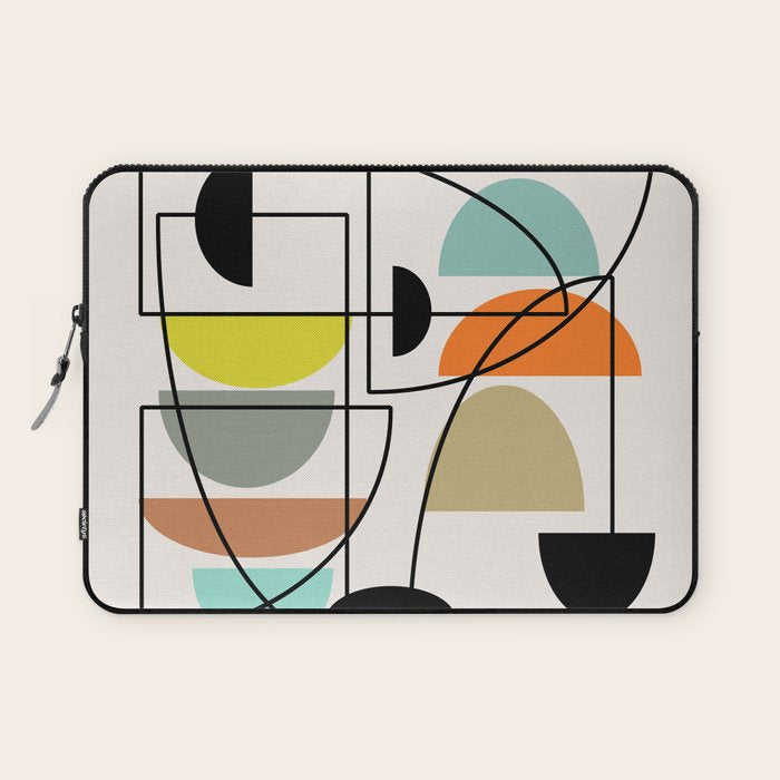 Mid Century Modern "Bowls" Laptop Sleeve Gallery Image 1