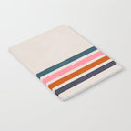 Blanket Stripe - silver grey with pink Notebook Gallery Image 2