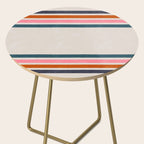 Blanket Stripe - silver grey with pink Side Table Gallery Image 2