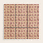 Blush Pink Floral Wood Wall Art Gallery Image 1