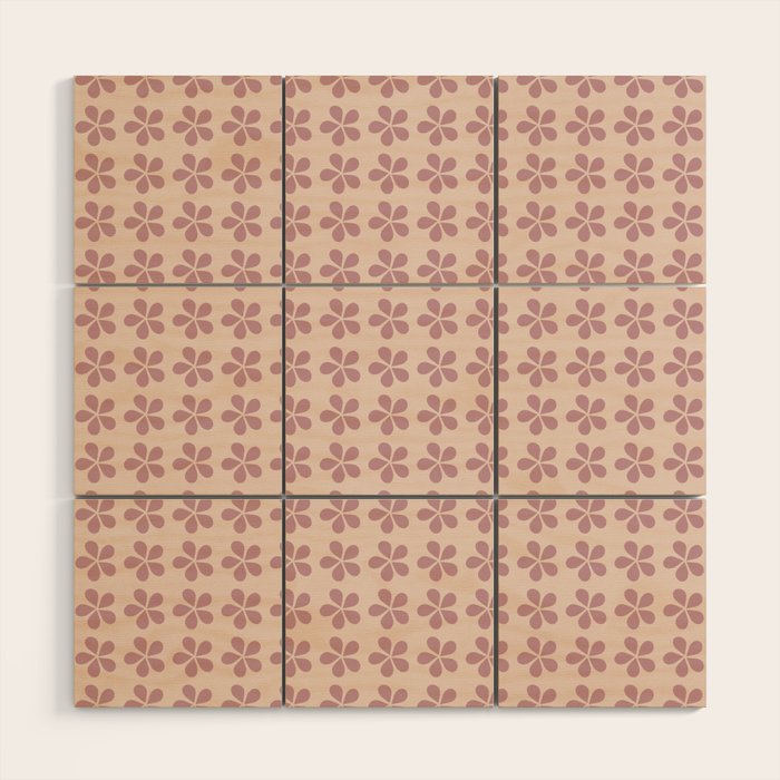 Blush Pink Floral Wood Wall Art Gallery Image 1