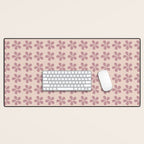 Blush Pink Floral Desk Mat Gallery Image 1