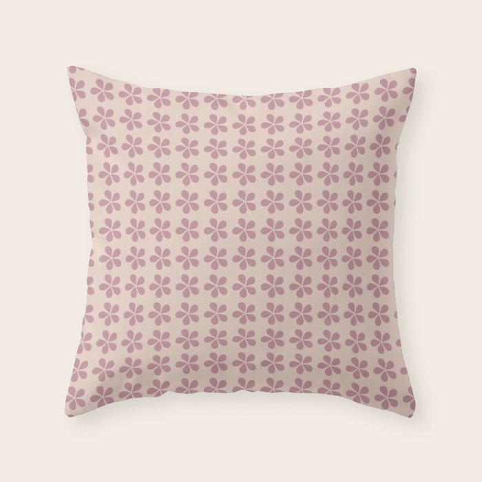 Blush Pink Floral Throw Pillow Gallery Image 1