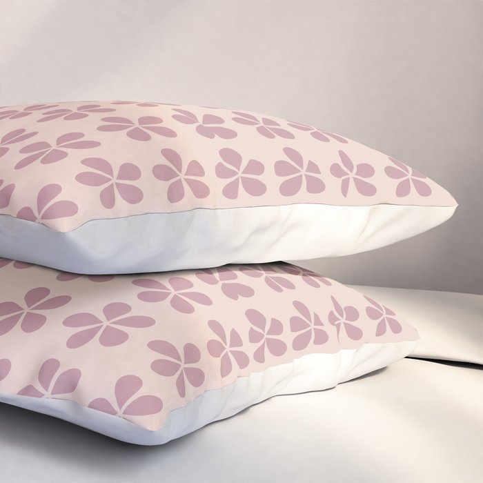 Blush Pink Floral Pillow Sham Gallery Image 3