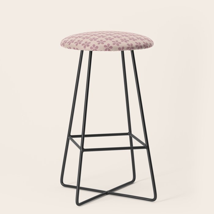 Blush Pink Floral Stool Gallery Image 1