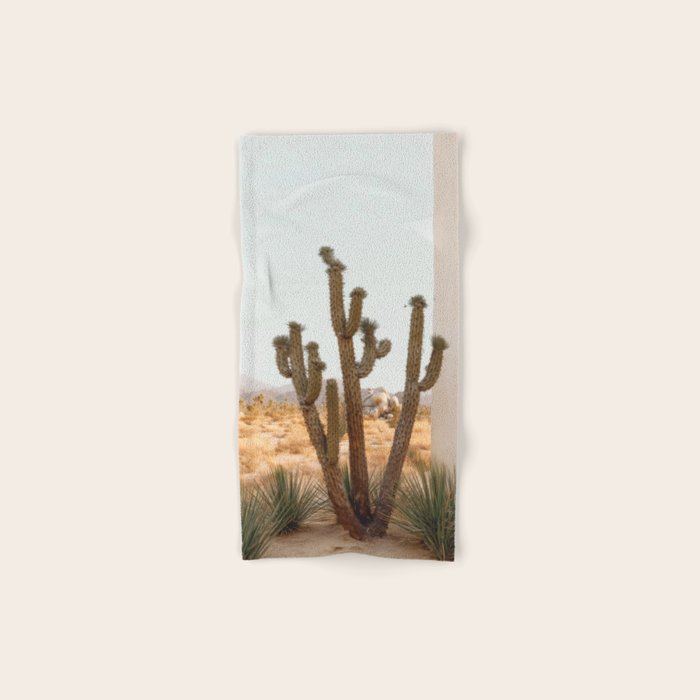 Sunset Cactus - Neutral Desert Wall Art Bath Towel Gallery Image 1