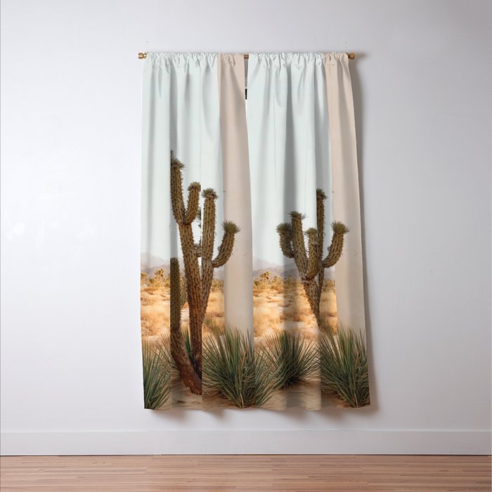 Sunset Cactus - Neutral Desert Wall Art Window Curtain Gallery Image 3