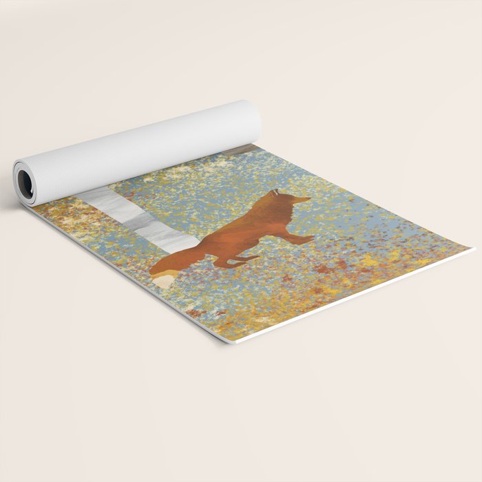 Autumn Fox Yoga Mat Gallery Image 2