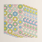 Retro Pastel Flowers Happy Spring Pattern Wrapping Paper Gallery Image 3
