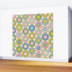 Retro Pastel Flowers Happy Spring Pattern Wall Mural Gallery Image 2