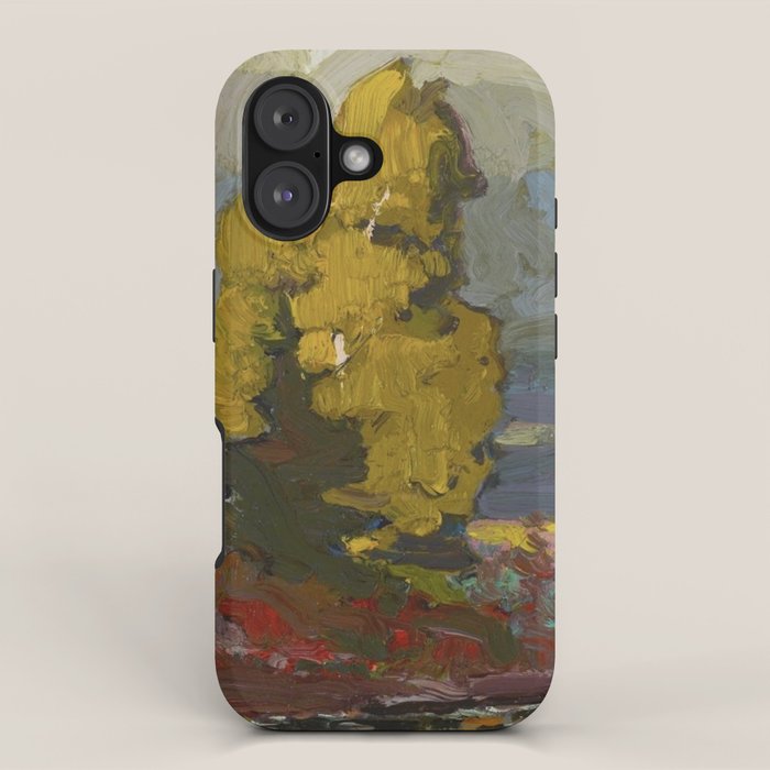 Tom Thomson Poplars by a Lake 1916 Canadian Landscape Artist iPhone Case Gallery Image 1